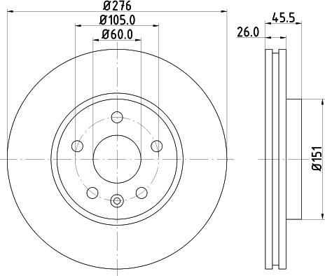 HELLA 8DD 355 116-351 - Тормозной диск parts5.com