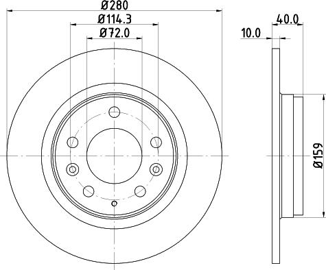 HELLA 8DD 355 110-381 - Тормозной диск parts5.com