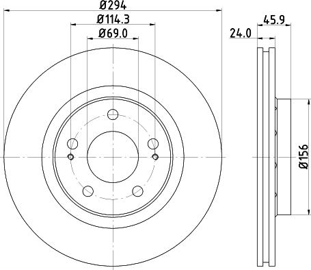 HELLA 8DD 355 111-571 - Тормозной диск parts5.com