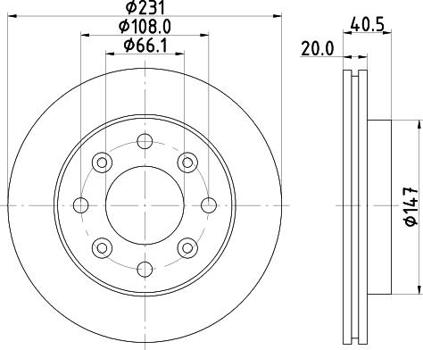 HELLA 8DD 355 113-801 - Тормозной диск parts5.com