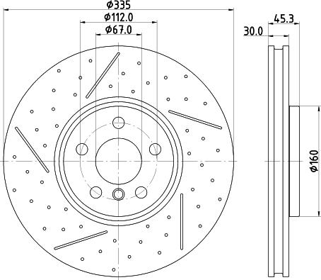 HELLA 8DD 355 133-091 - Тормозной диск parts5.com