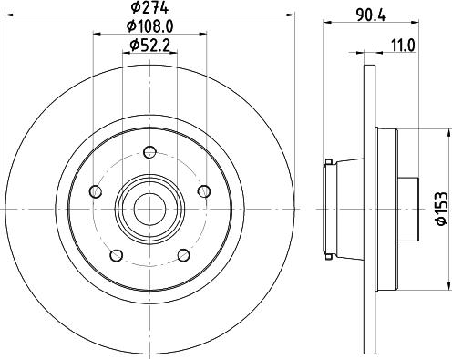 HELLA 8DD 355 133-851 - Тормозной диск parts5.com