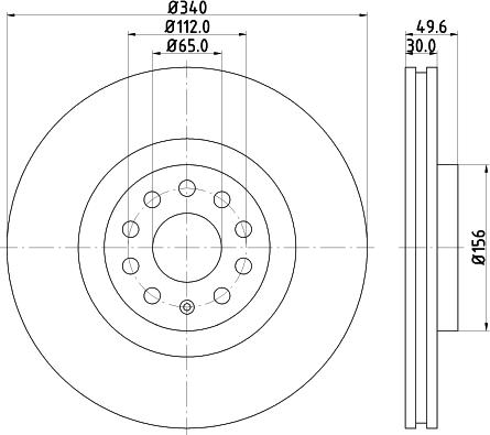 HELLA 8DD 355 129-241 - Тормозной диск parts5.com