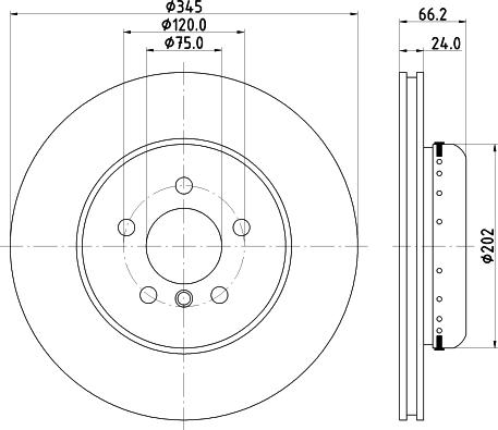 HELLA 8DD 355 120-851 - Тормозной диск parts5.com