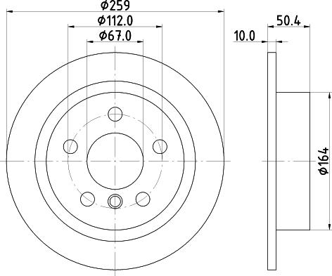 HELLA 8DD 355 123-491 - Тормозной диск parts5.com