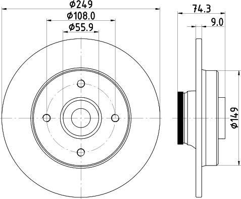 HELLA 8DD 355 123-301 - Тормозной диск parts5.com