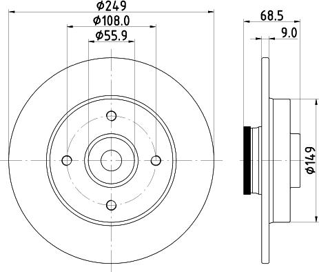 HELLA 8DD 355 123-291 - Тормозной диск parts5.com