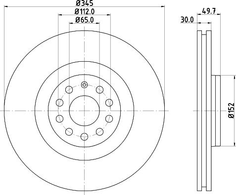 HELLA 8DD 355 127-981 - Тормозной диск parts5.com