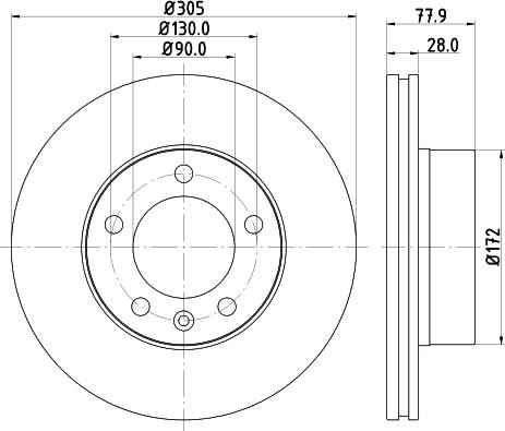 HELLA 8DD 355 127-791 - Тормозной диск parts5.com