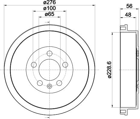 HELLA 8DT 355 303-081 - Тормозной барабан parts5.com