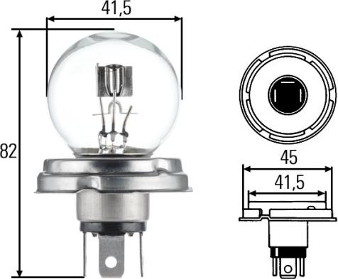 HELLA 8GD 002 088-071 - Лампа накаливания, основная фара parts5.com