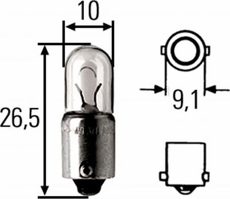 HELLA 8GP 008 285-001 - Лампа накаливания parts5.com