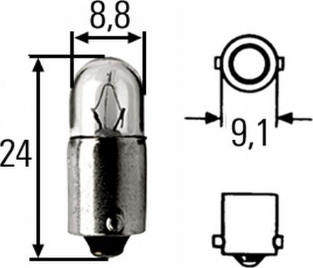 HELLA 8GP 002 068-241 - Лампа накаливания, освещение салона parts5.com