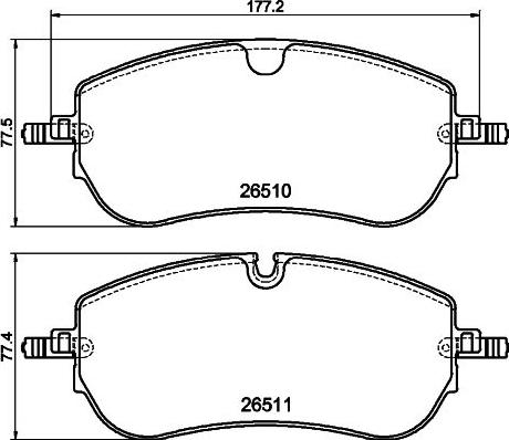 HELLA PAGID 8DB 355 044-251 - Тормозные колодки, дисковые, комплект parts5.com