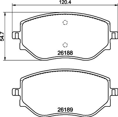 HELLA PAGID 8DB355040541 - Тормозные колодки, дисковые, комплект parts5.com