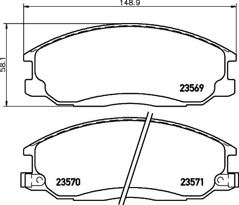 HELLA PAGID 8DB 355 009-991 - Тормозные колодки, дисковые, комплект parts5.com