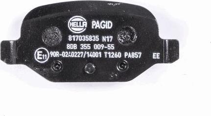 HELLA PAGID 8DB 355 009-551 - Тормозные колодки, дисковые, комплект parts5.com