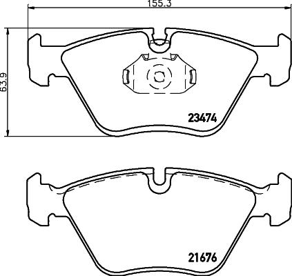 HELLA PAGID 8DB 355 009-651 - Тормозные колодки, дисковые, комплект parts5.com