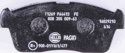 HELLA PAGID 8DB 355 009-631 - Тормозные колодки, дисковые, комплект parts5.com