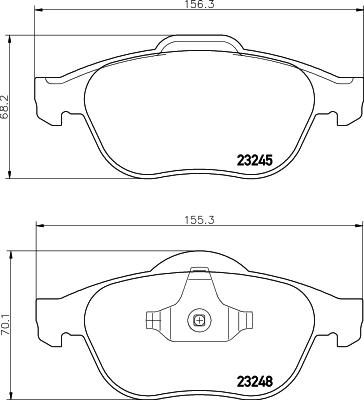 HELLA PAGID 8DB 355 009-111 - Тормозные колодки, дисковые, комплект parts5.com