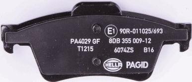 HELLA PAGID 8DB 355 009-121 - Тормозные колодки, дисковые, комплект parts5.com