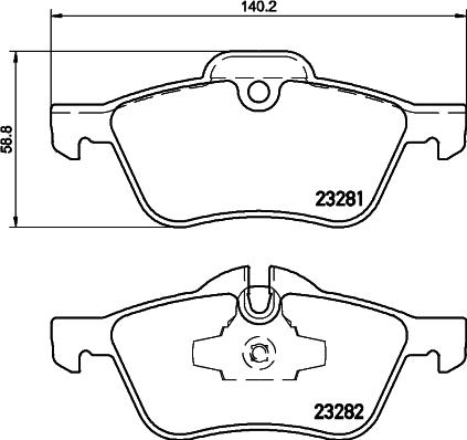 HELLA PAGID 8DB 355 009-171 - Тормозные колодки, дисковые, комплект parts5.com