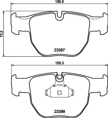 HELLA PAGID 8DB 355 009-301 - Тормозные колодки, дисковые, комплект parts5.com