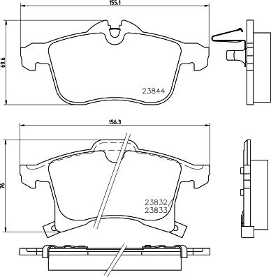 HELLA PAGID 8DB 355 009-221 - Тормозные колодки, дисковые, комплект parts5.com