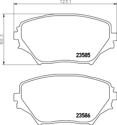 HELLA PAGID 8DB 355 009-741 - Тормозные колодки, дисковые, комплект parts5.com