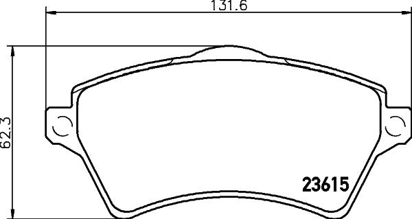 HELLA PAGID 8DB 355 009-761 - Тормозные колодки, дисковые, комплект parts5.com