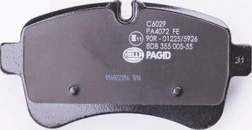 HELLA PAGID 8DB 355 005-551 - Тормозные колодки, дисковые, комплект parts5.com