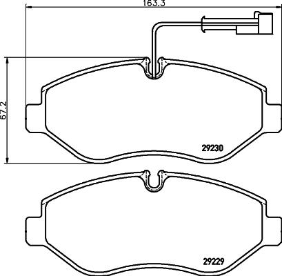 HELLA PAGID 8DB 355 005-611 - Тормозные колодки, дисковые, комплект parts5.com