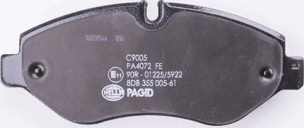 HELLA PAGID 8DB 355 005-611 - Тормозные колодки, дисковые, комплект parts5.com