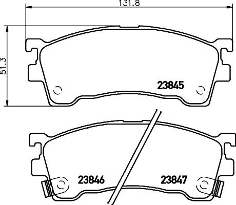 HELLA PAGID 8DB 355 006-621 - Тормозные колодки, дисковые, комплект parts5.com