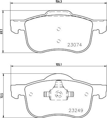 HELLA PAGID 8DB 355 006-851 - Тормозные колодки, дисковые, комплект parts5.com