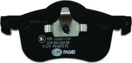 HELLA PAGID 8DB 355 006-851 - Тормозные колодки, дисковые, комплект parts5.com