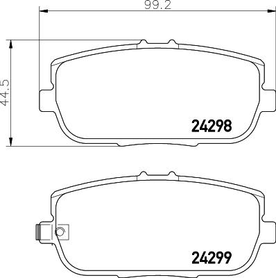 HELLA PAGID 8DB 355 006-781 - Тормозные колодки, дисковые, комплект parts5.com