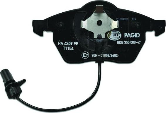 HELLA PAGID 8DB 355 008-471 - Тормозные колодки, дисковые, комплект parts5.com