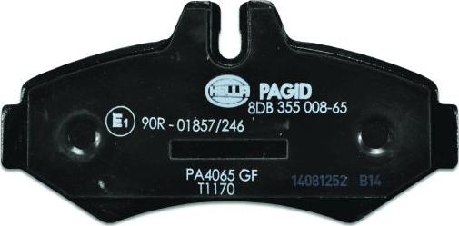 HELLA PAGID 8DB 355 008-651 - Тормозные колодки, дисковые, комплект parts5.com