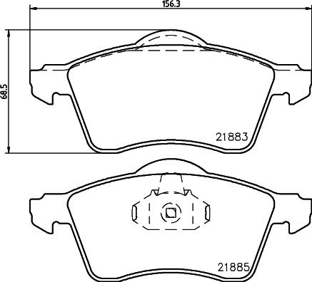 HELLA PAGID 8DB 355 008-011 - Тормозные колодки, дисковые, комплект parts5.com