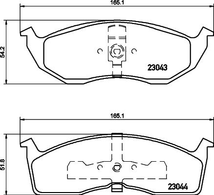 HELLA PAGID 8DB 355 007-941 - Тормозные колодки, дисковые, комплект parts5.com