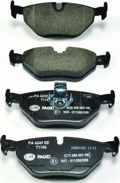 HELLA PAGID 8DB 355 007-981 - Тормозные колодки, дисковые, комплект parts5.com