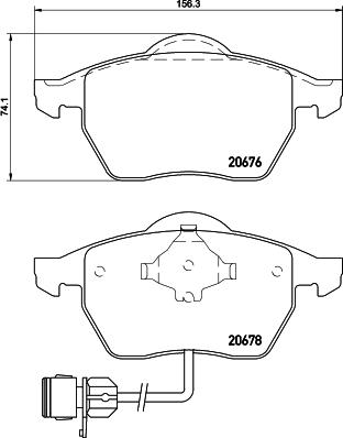 HELLA PAGID 8DB 355 007-461 - Тормозные колодки, дисковые, комплект parts5.com