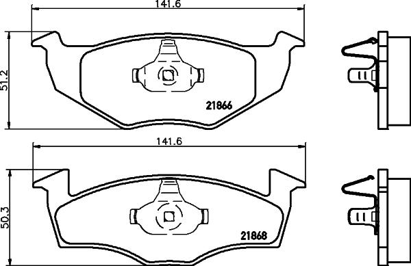 HELLA PAGID 8DB 355 008-351 - Тормозные колодки, дисковые, комплект parts5.com