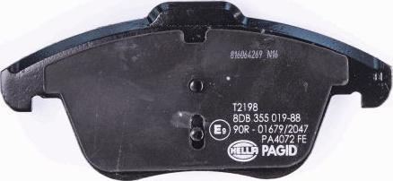 HELLA PAGID 8DB 355 019-881 - Тормозные колодки, дисковые, комплект parts5.com