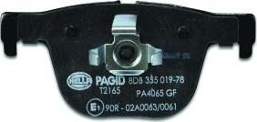 HELLA PAGID 8DB 355 019-781 - Тормозные колодки, дисковые, комплект parts5.com