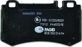 HELLA PAGID 8DB 355 014-941 - Тормозные колодки, дисковые, комплект parts5.com