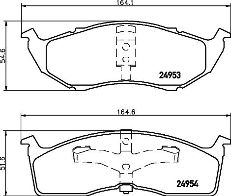 HELLA PAGID 8DB 355 014-971 - Тормозные колодки, дисковые, комплект parts5.com