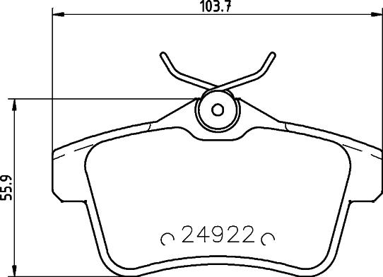 HELLA PAGID 8DB 355 014-531 - Тормозные колодки, дисковые, комплект parts5.com