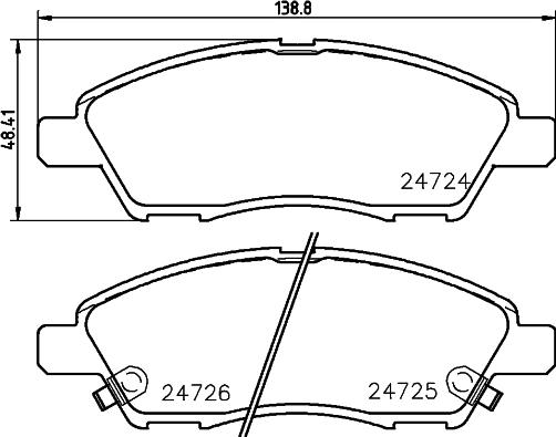 HELLA PAGID 8DB 355 014-071 - Тормозные колодки, дисковые, комплект parts5.com